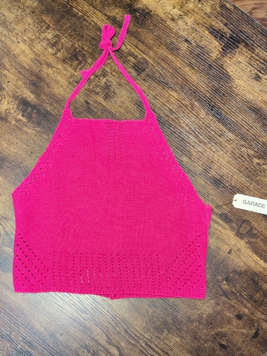 Garage Tops - ❤️NWT❤️ Garage Knit Style Halter Top Mini Crop Top Tank Neck Tye, Large